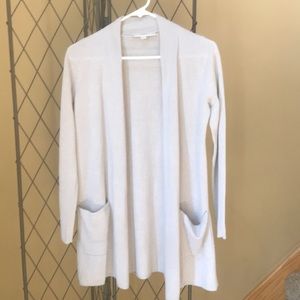 Loft silver gray lightweight cardigan